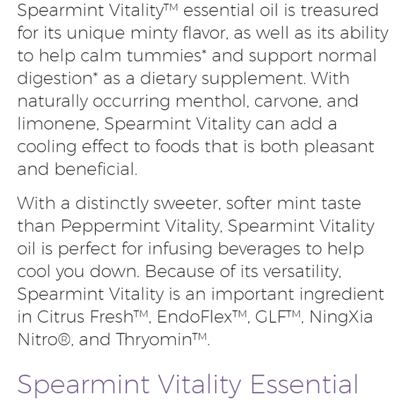 ❌SOLD❌#5005 🆕️ SPEARMINT Vitality Young Living EO *5ml - Picture 3 of 8